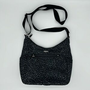 Baggallini All Around Hobo Charcoal Cheetah Print Purse‎